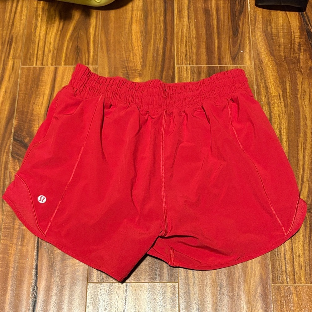 lululemon athletica Women's Red Running Shorts